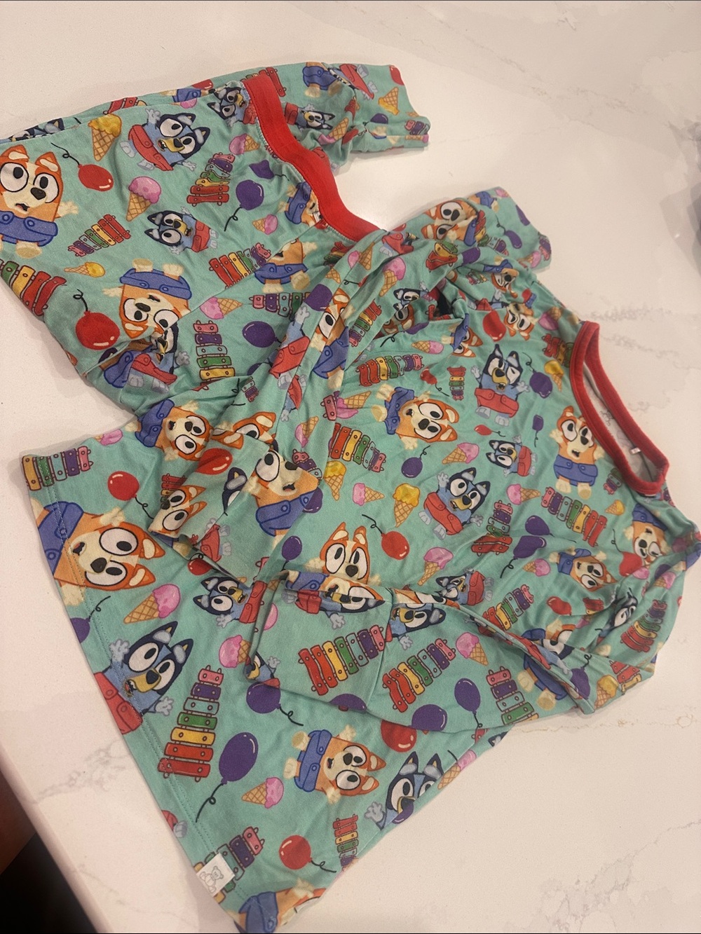 Little Snuggles Bluey 2 Piece Long Sleeve Bamboo Pajamas size 6T